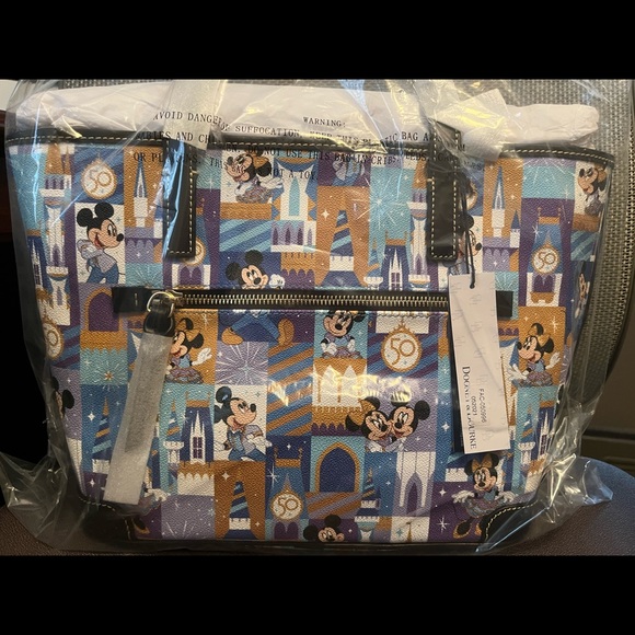Mickey and Minnie Mouse Dooney & Bourke Tote Walt Disney World 50th Anniversary - Picture 4 of 4
